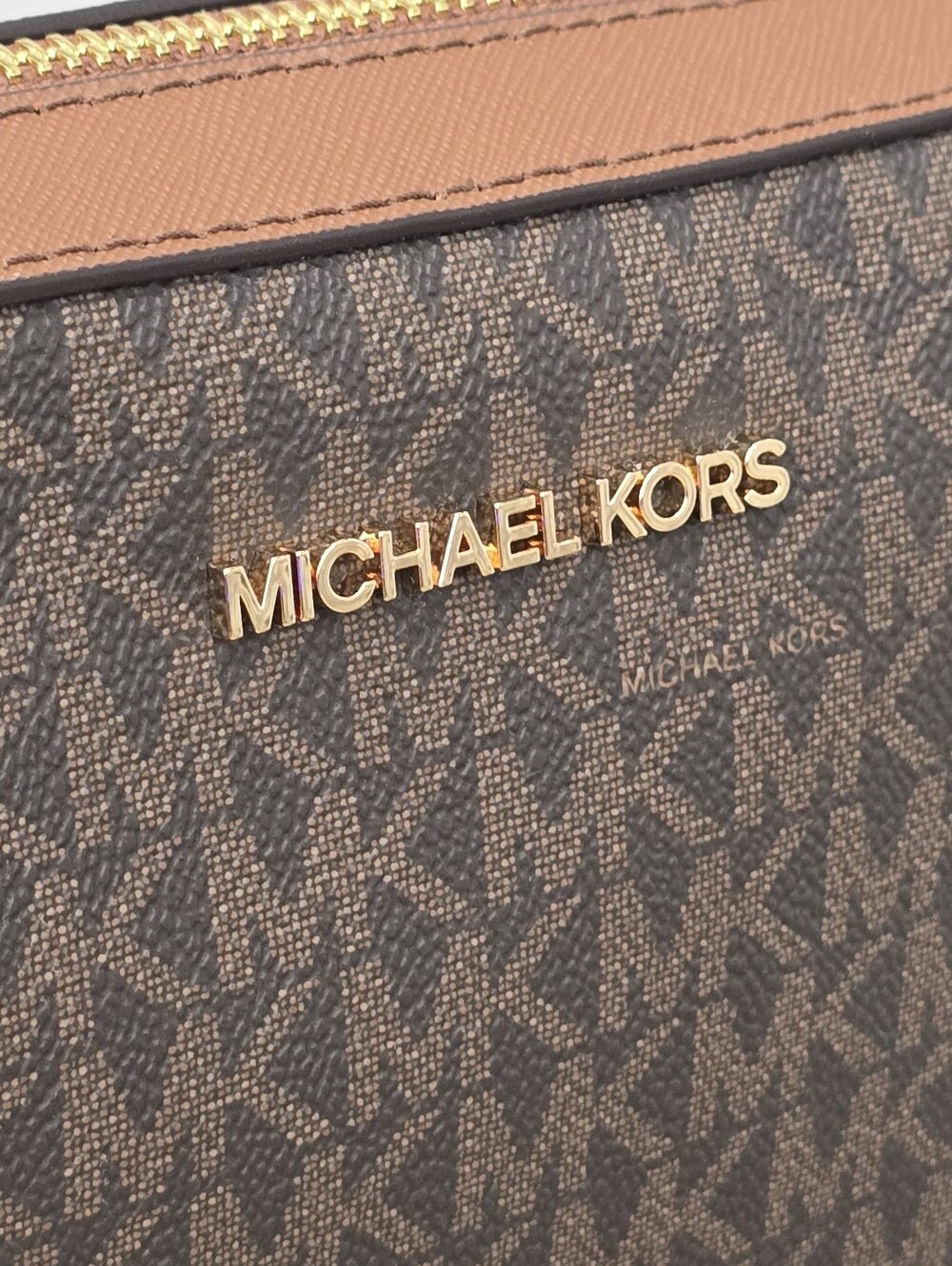 Michael Kors Jet Set Large Logo Crossbody Bag Brown NWT - Picture 9 of 13